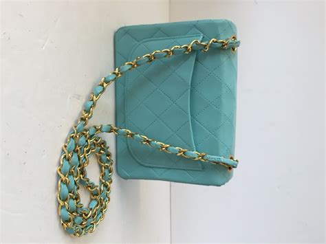 lamb tiffany blue flap bag.